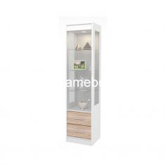Display Cabinet Size 40 - ACTIV Jazz LH 400 / White - Sanremo Oak 